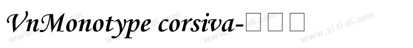 VnMonotype corsiva字体转换